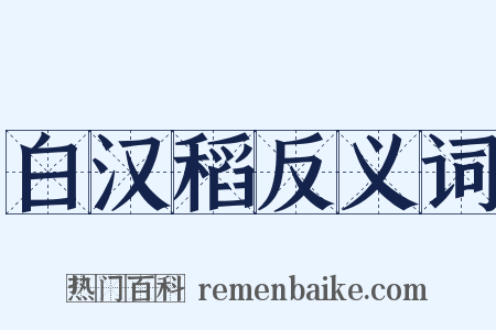 白汉稻反义词是什么意思的图片